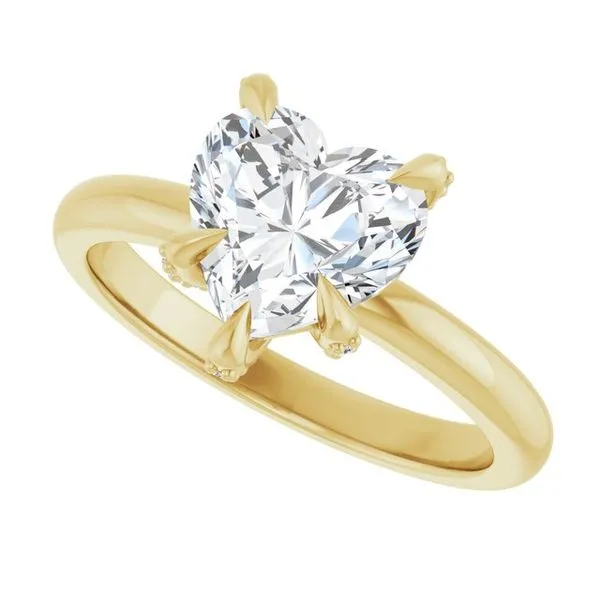 Claw-Prong Accented Engagement Ring Image 5 Don's Jewelry & Design Washington, IA