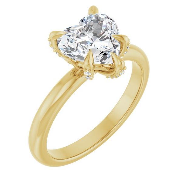 Claw-Prong Accented Engagement Ring