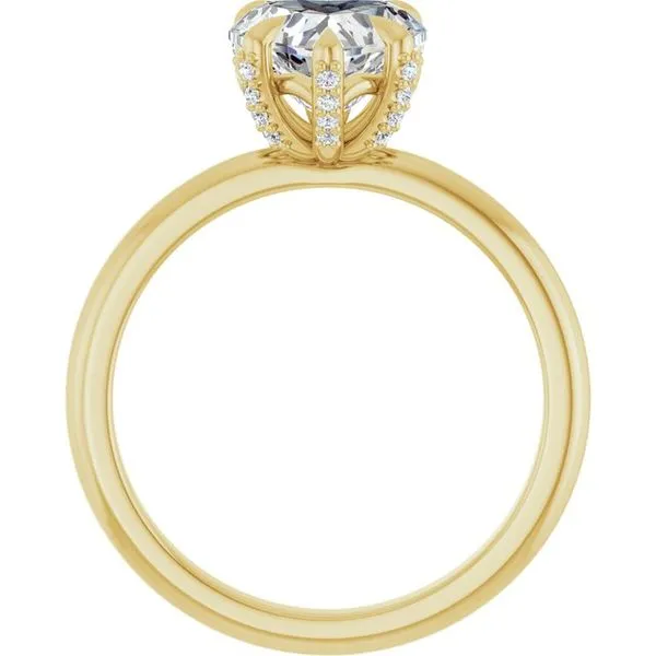 Claw-Prong Accented Engagement Ring Image 2 Don's Jewelry & Design Washington, IA