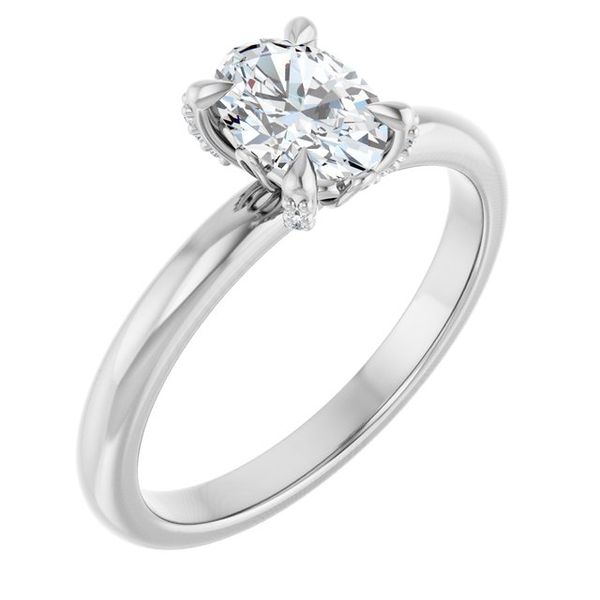 Claw-Prong Accented Engagement Ring