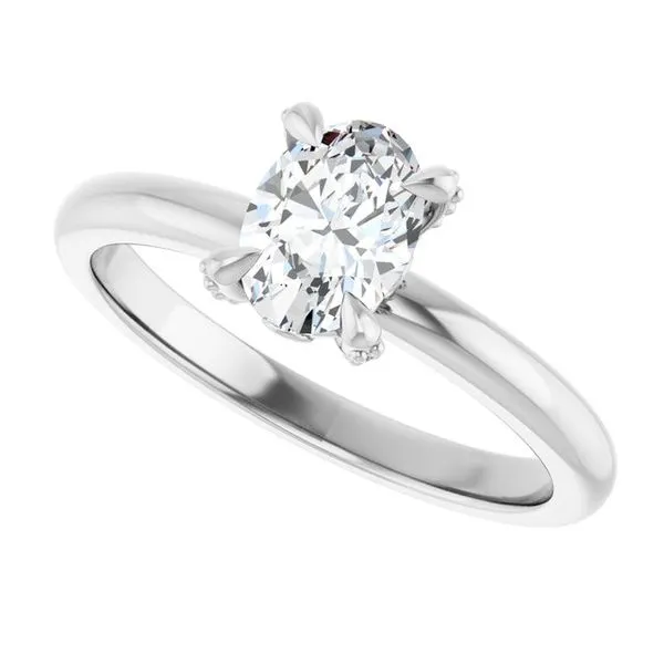 Claw-Prong Accented Engagement Ring Image 5 Raleigh Diamond Fine Jewelry Raleigh, NC