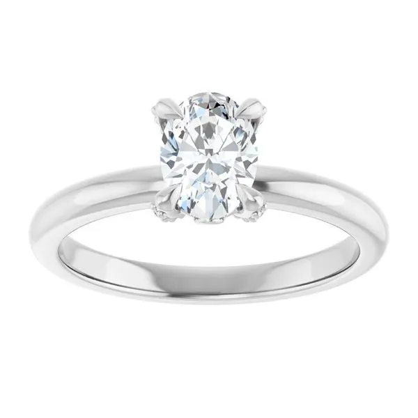 Claw-Prong Accented Engagement Ring Image 3 Raleigh Diamond Fine Jewelry Raleigh, NC