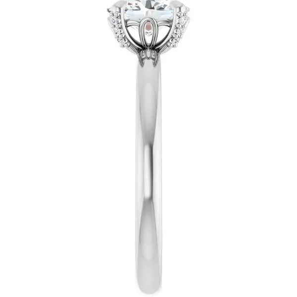 Claw-Prong Accented Engagement Ring Image 4 Stuart Benjamin & Co. Jewelry Designs San Diego, CA