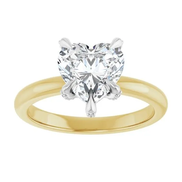 Claw-Prong Accented Engagement Ring Image 3 Ocean View Jewelers Millville, DE
