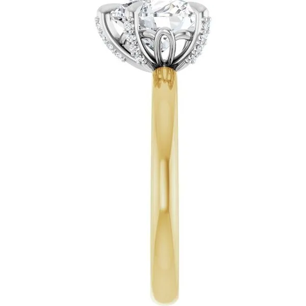 Claw-Prong Accented Engagement Ring Image 4 Stuart Benjamin & Co. Jewelry Designs San Diego, CA