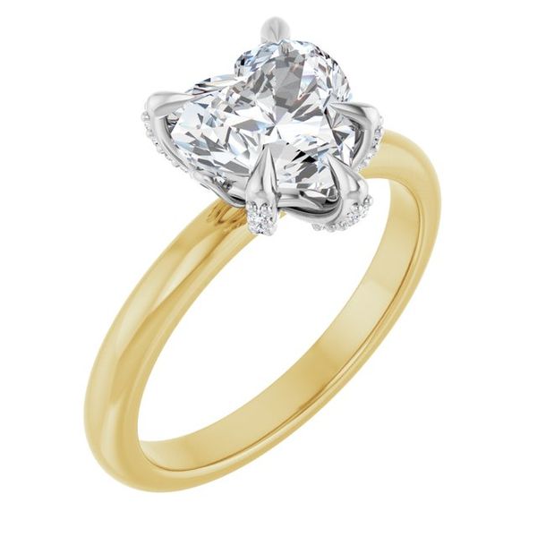 Claw-Prong Accented Engagement Ring