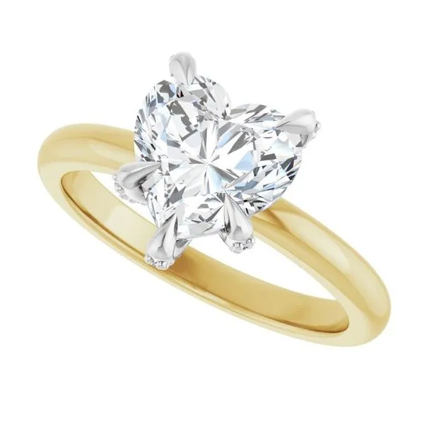 Claw-Prong Accented Engagement Ring Image 5 Vulcan's Forge LLC KANSAS CITY, MO