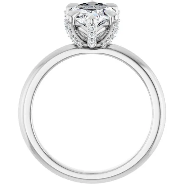 Claw-Prong Accented Engagement Ring Image 2 Raleigh Diamond Fine Jewelry Raleigh, NC