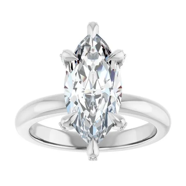 Claw-Prong Accented Engagement Ring Image 3 Mark Jewellers La Crosse, WI