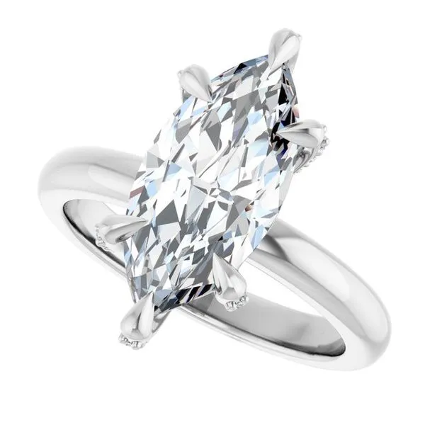 Claw-Prong Accented Engagement Ring Image 5 Vulcan's Forge LLC KANSAS CITY, MO