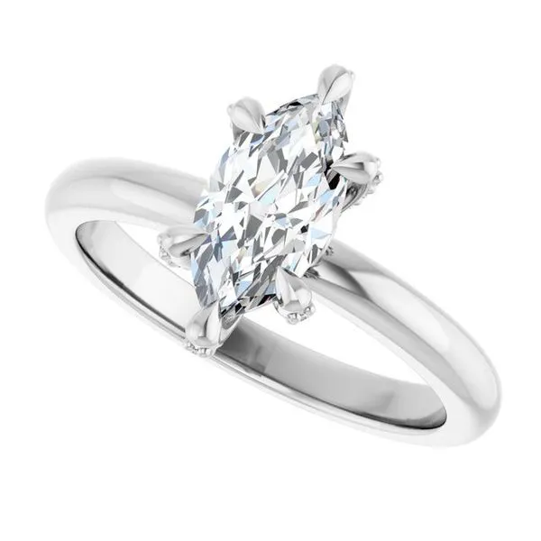 Claw-Prong Accented Engagement Ring Image 5 Clater Jewelers Louisville, KY