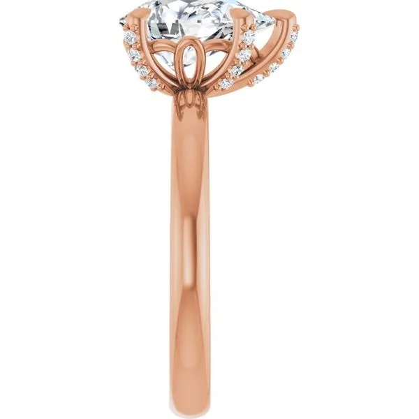 Claw-Prong Accented Engagement Ring Image 4 Don's Jewelry & Design Washington, IA