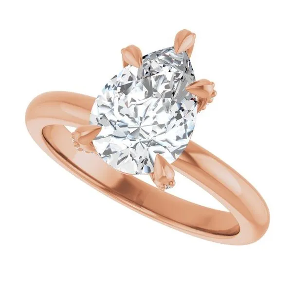 Claw-Prong Accented Engagement Ring Image 5 Morin Jewelers Southbridge, MA