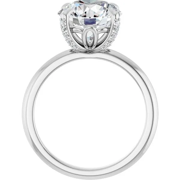 Claw-Prong Accented Engagement Ring Image 2 House of Silva Wooster, OH