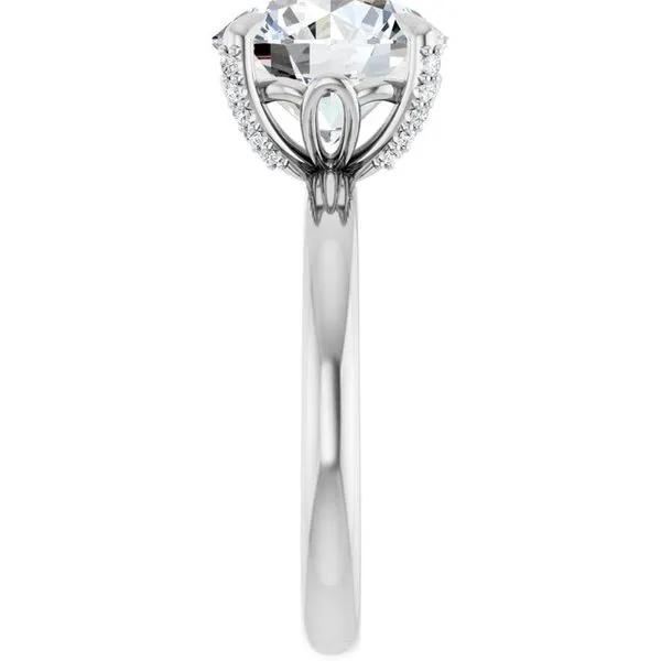 Claw-Prong Accented Engagement Ring Image 4 House of Silva Wooster, OH