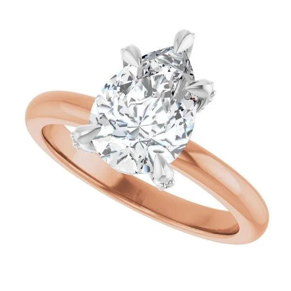 Claw-Prong Accented Engagement Ring Image 5 Clater Jewelers Louisville, KY