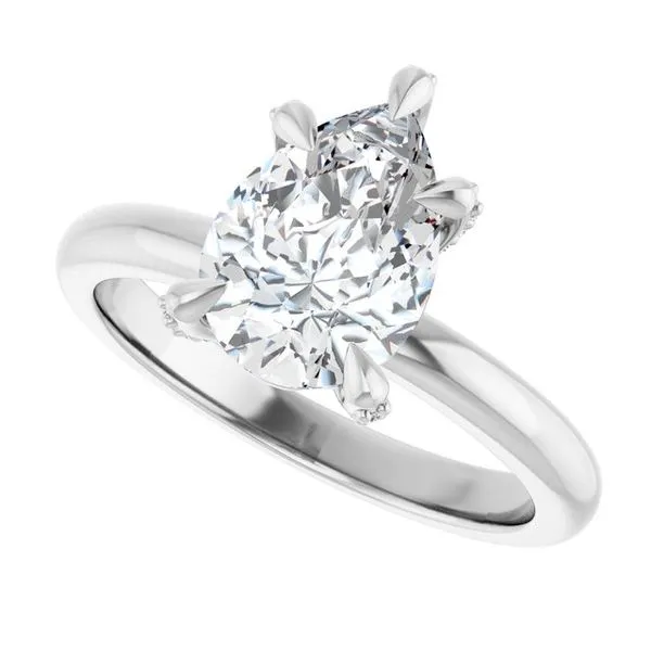 Claw-Prong Accented Engagement Ring Image 5 Vulcan's Forge LLC KANSAS CITY, MO