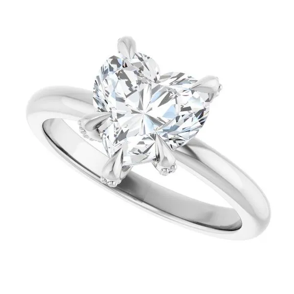 Claw-Prong Accented Engagement Ring Image 5 Stuart Benjamin & Co. Jewelry Designs San Diego, CA