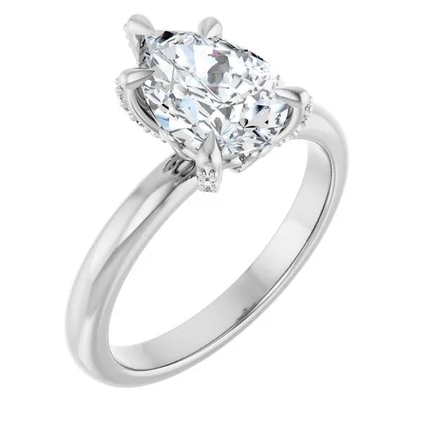 Claw-Prong Accented Engagement Ring Raleigh Diamond Fine Jewelry Raleigh, NC