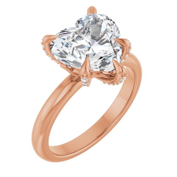 Claw-Prong Accented Engagement Ring