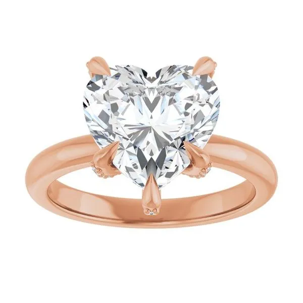 Claw-Prong Accented Engagement Ring Image 3 Don's Jewelry & Design Washington, IA