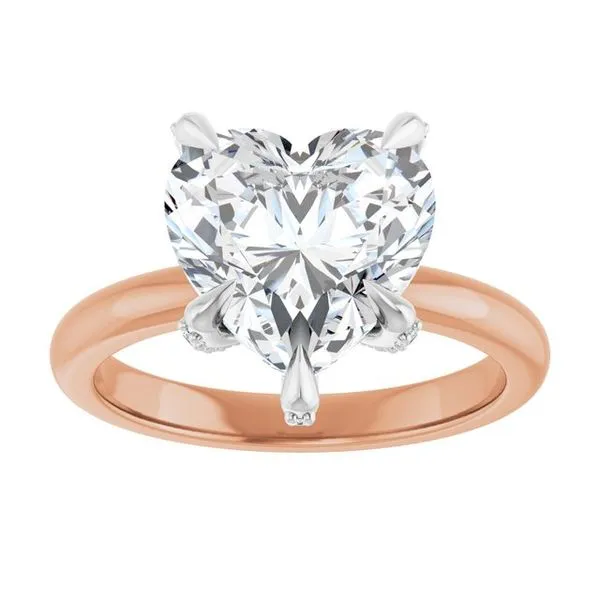 Claw-Prong Accented Engagement Ring Image 3 Vulcan's Forge LLC KANSAS CITY, MO