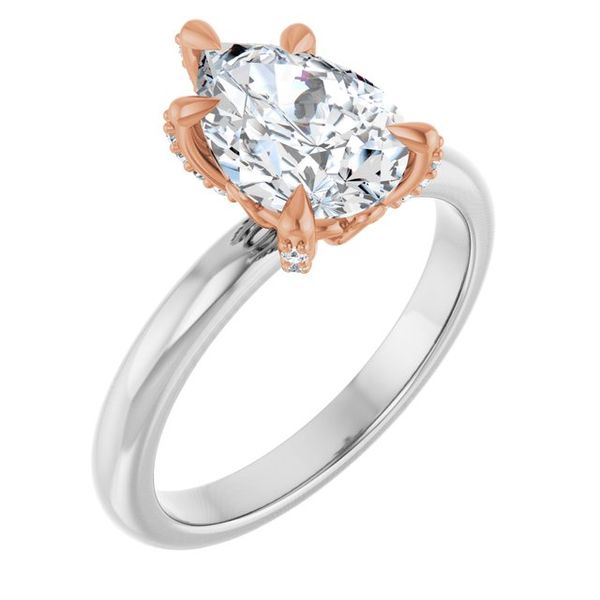 Claw-Prong Accented Engagement Ring