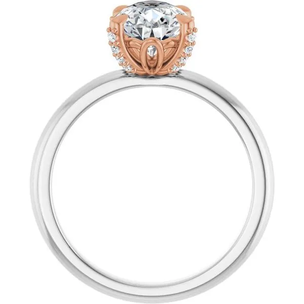 Claw-Prong Accented Engagement Ring Image 2 Redlands Jewelers Redlands, CA