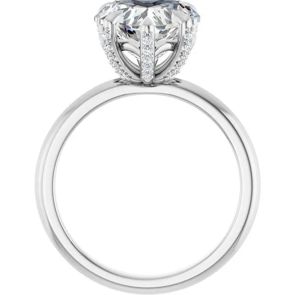 Claw-Prong Accented Engagement Ring Image 2 Futer Bros Jewelers York, PA