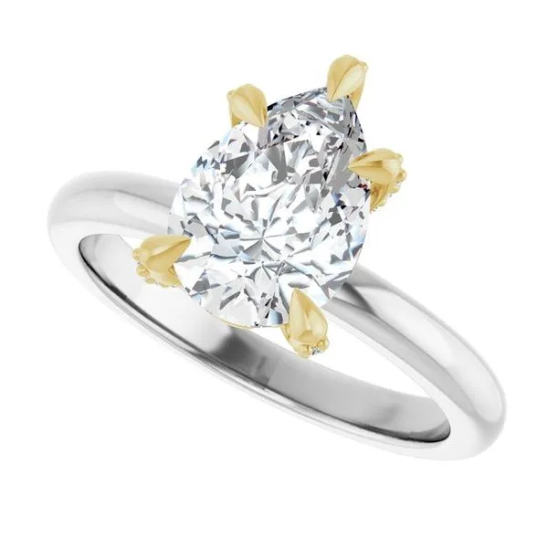 Claw-Prong Accented Engagement Ring Image 5 J. Thomas Jewelers Rochester Hills, MI
