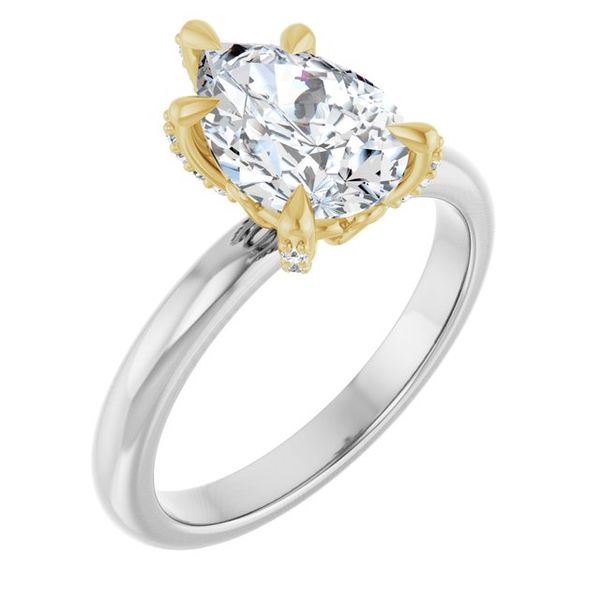 Claw-Prong Accented Engagement Ring