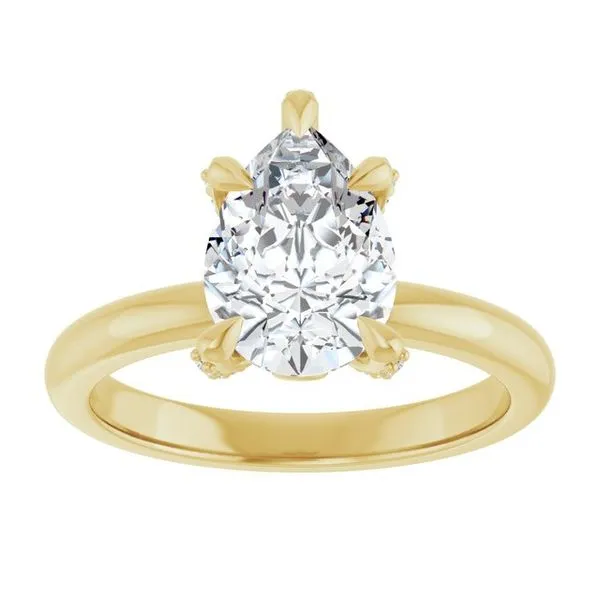Claw-Prong Accented Engagement Ring Image 3 Paul James Jewelers Angels Camp, CA