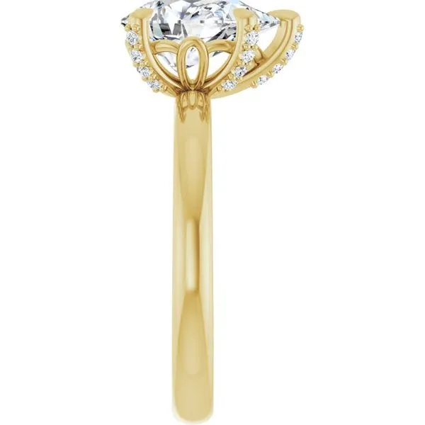 Claw-Prong Accented Engagement Ring Image 4 Ocean View Jewelers Millville, DE