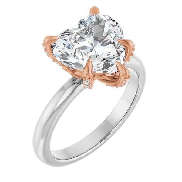 Claw-Prong Accented Engagement Ring Hudson Valley Goldsmith New Paltz, NY