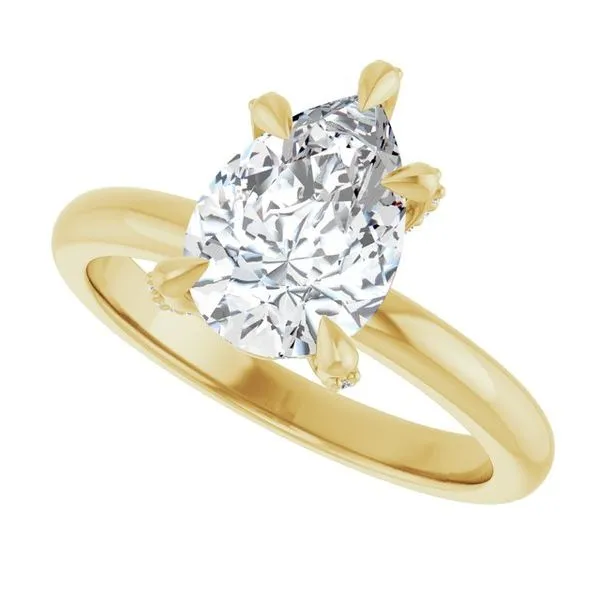 Claw-Prong Accented Engagement Ring Image 5 Northwood Jewelers Northwood, OH