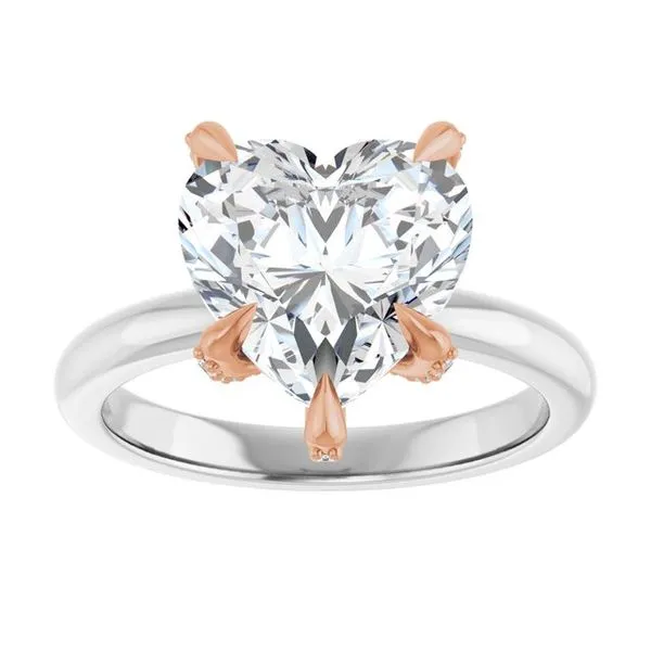 Claw-Prong Accented Engagement Ring Image 3 Don's Jewelry & Design Washington, IA