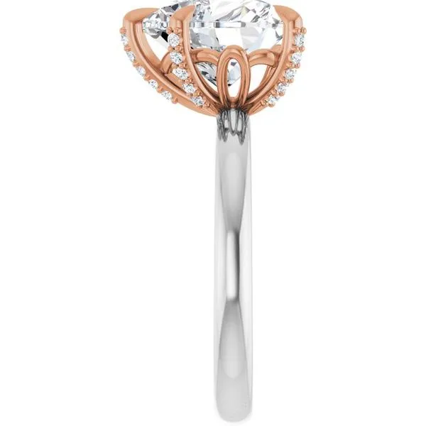 Claw-Prong Accented Engagement Ring Image 4 Raleigh Diamond Fine Jewelry Raleigh, NC