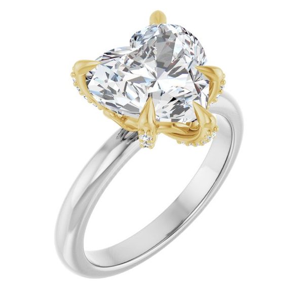 Claw-Prong Accented Engagement Ring