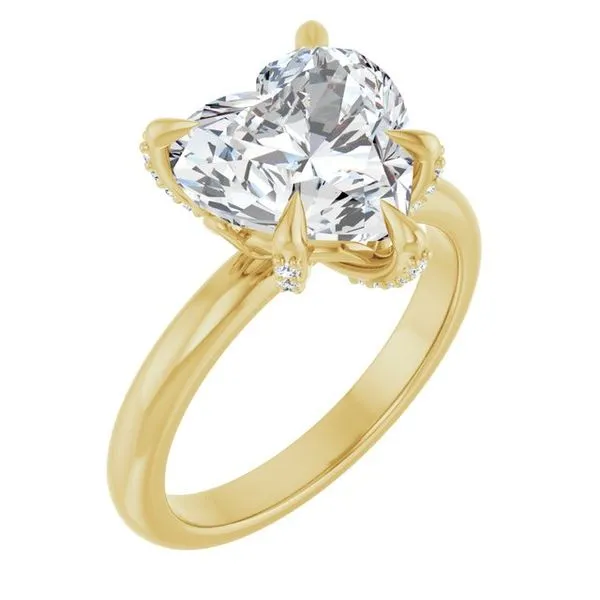 Claw-Prong Accented Engagement Ring Futer Bros Jewelers York, PA