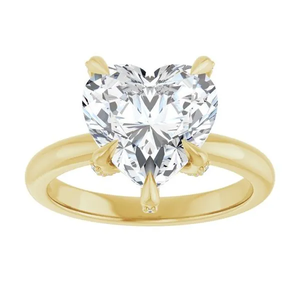 Claw-Prong Accented Engagement Ring Image 3 J. Thomas Jewelers Rochester Hills, MI