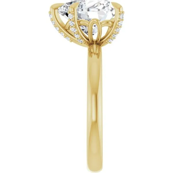 Claw-Prong Accented Engagement Ring Image 4 Shipley's Fine Jewelry Hampstead, MD