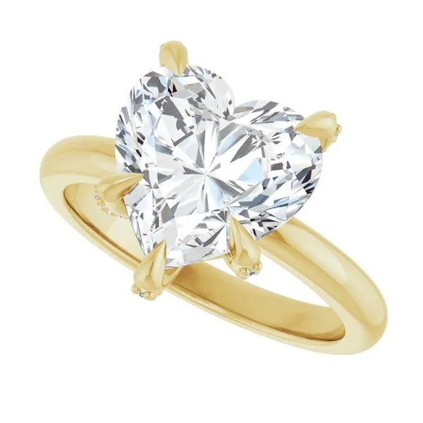 Claw-Prong Accented Engagement Ring Image 5 The Jewelry Source El Segundo, CA