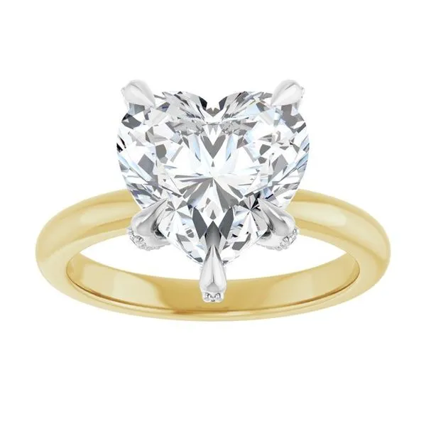 Claw-Prong Accented Engagement Ring Image 3 Northwood Jewelers Northwood, OH