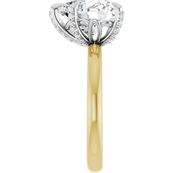 Claw-Prong Accented Engagement Ring Image 4 Natale Jewelers Sewell, NJ