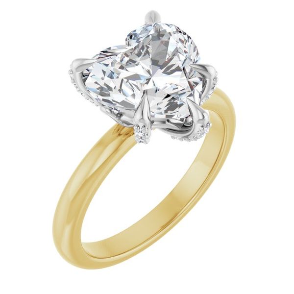 Claw-Prong Accented Engagement Ring