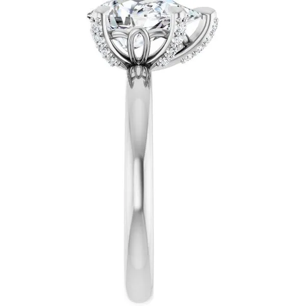 Claw-Prong Accented Engagement Ring Image 4 Austin's Fine Diamonds & Jewelry Lyndhurst, NJ