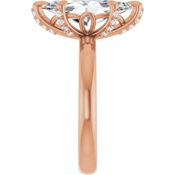 Claw-Prong Accented Engagement Ring Image 4 Futer Bros Jewelers York, PA