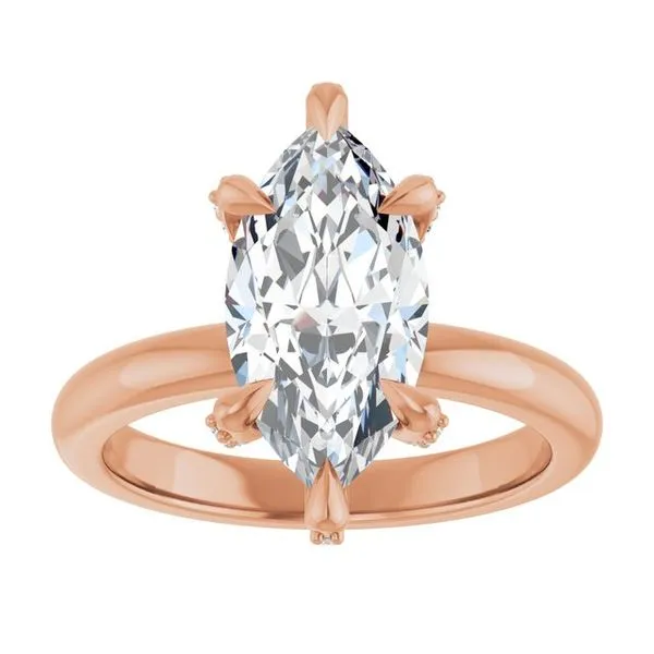 Claw-Prong Accented Engagement Ring Image 3 Virtus Collective Newport Beach , CA