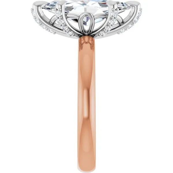 Claw-Prong Accented Engagement Ring Image 4 Stuart Benjamin & Co. Jewelry Designs San Diego, CA