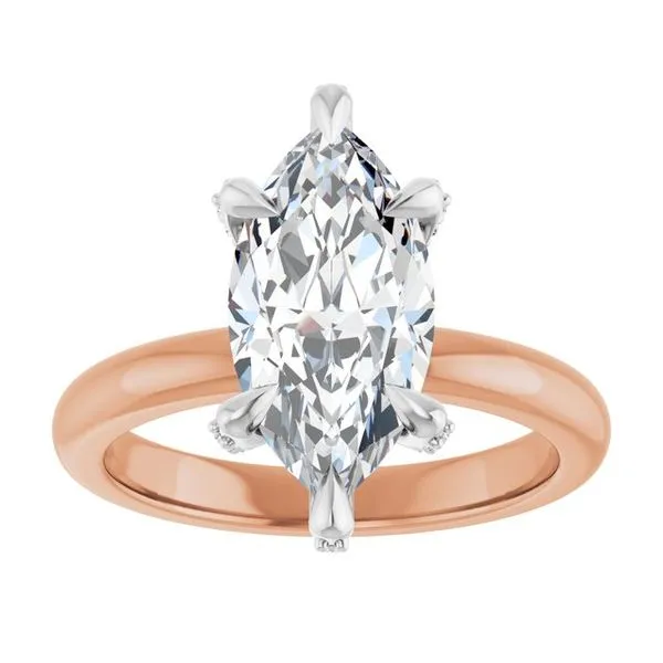 Claw-Prong Accented Engagement Ring Image 3 Don's Jewelry & Design Washington, IA